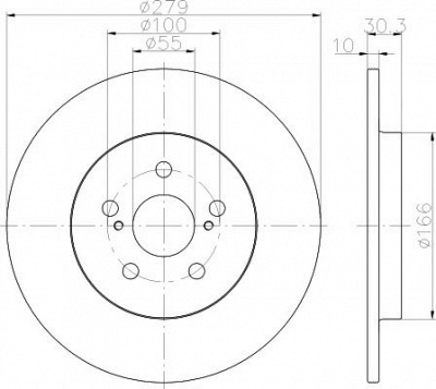 HELLA PAGID 8dd355120191 -  Тормозной диск